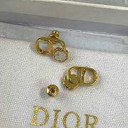 Dior CD Garden Stud Earrings Gold-Finish Metal and Mother-of-Pearl E4676WOMMP_D301 - 2