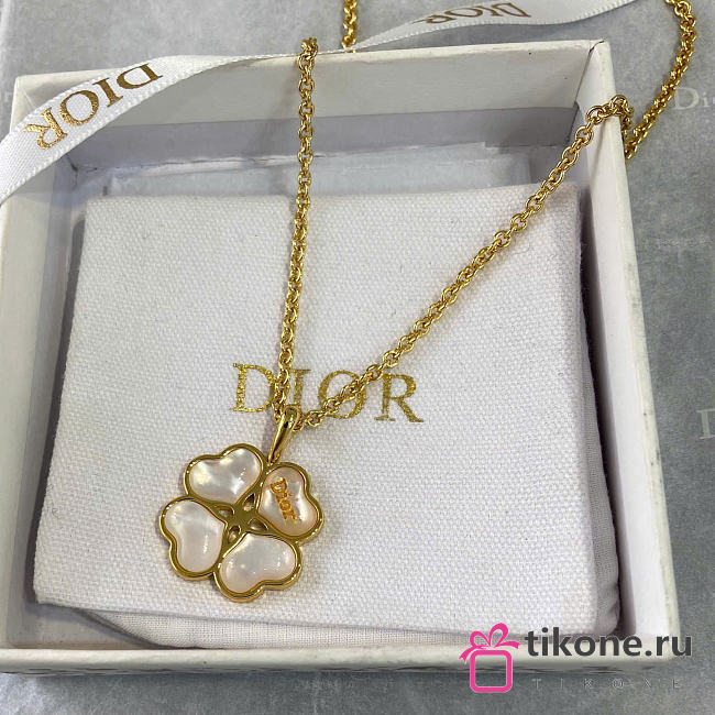 Dior Sparkling Clover Necklace Gold-Finish Metal and Mother-of-Pearl N3640WOMMP_D301 - 1