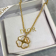 Dior Sparkling Clover Necklace Gold-Finish Metal and Mother-of-Pearl N3640WOMMP_D301 - 6