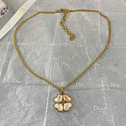 Dior Sparkling Clover Necklace Gold-Finish Metal and Mother-of-Pearl N3640WOMMP_D301 - 2