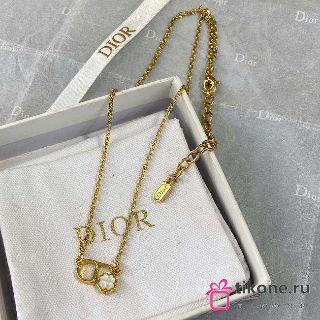 Dior CD Garden Necklace Gold-Finish Metal and Mother-of-Pearl N3678WOMMP_D301 - 1
