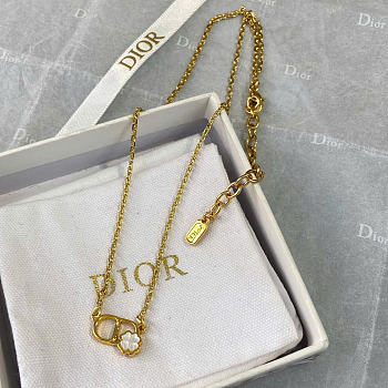 Dior CD Garden Necklace Gold-Finish Metal and Mother-of-Pearl N3678WOMMP_D301