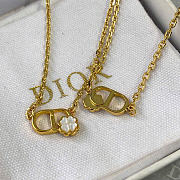 Dior CD Garden Necklace Gold-Finish Metal and Mother-of-Pearl N3678WOMMP_D301 - 2