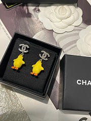 Chanel Pendant Earrings Metal, Resin & Diamantés Silvery, Yellow, Orange & Crystal ABH521 - 3