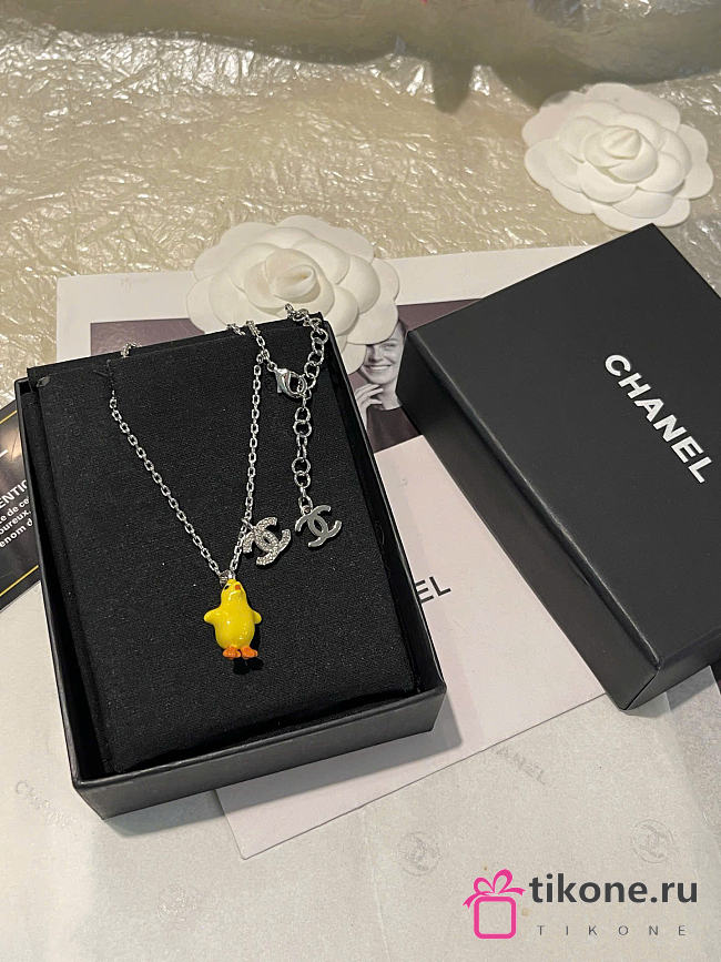 Chanel Necklace Metal, Resin & Diamantés Silvery, Yellow, Orange & Crystal - 1
