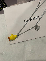 Chanel Necklace Metal, Resin & Diamantés Silvery, Yellow, Orange & Crystal - 6