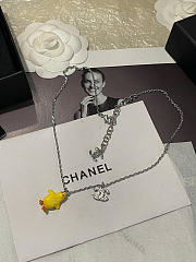 Chanel Necklace Metal, Resin & Diamantés Silvery, Yellow, Orange & Crystal - 5