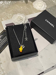Chanel Necklace Metal, Resin & Diamantés Silvery, Yellow, Orange & Crystal - 2
