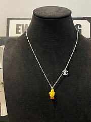 Chanel Necklace Metal, Resin & Diamantés Silvery, Yellow, Orange & Crystal - 3