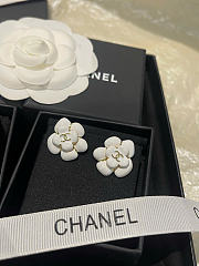 Chanel Stud Earrings Metal & Resin Gold & Red/White/Black ABH302 - 2