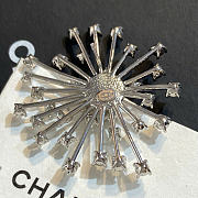 Chanel Stud Earrings Metal & Diamantés Golden/Silvery & Crystal ABH451 - 5