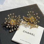 Chanel Stud Earrings Metal & Diamantés Golden/Silvery & Crystal ABH451 - 3