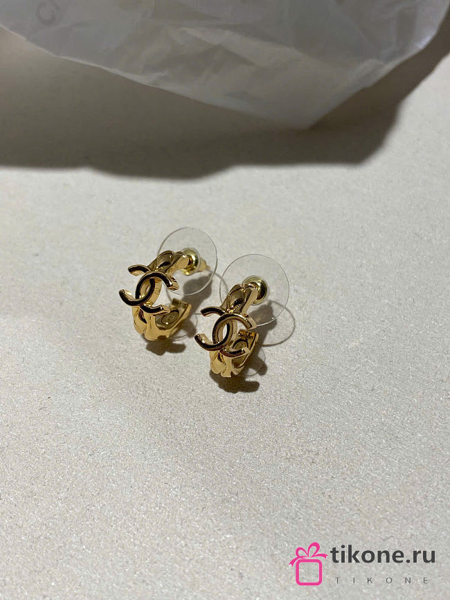 Chanel Hoop Earrings Metal Gold ABH190 - 1