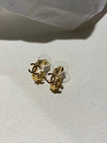 Chanel Hoop Earrings Metal Gold ABH190