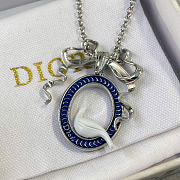Dior Médaillon Necklace Silver-Finish Metal, White Resin and Blue Lacquer N3646WOMLQ_D09B - 2