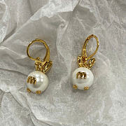 Miumiu Metal Earrings With Pendant Gold/Cream 5IO496 - 4