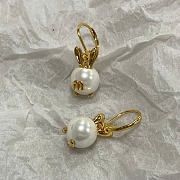 Miumiu Metal Earrings With Pendant Gold/Cream 5IO496 - 3