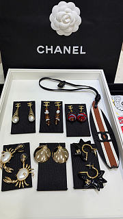 Chanel Stud Earrings Metal Gold ABH346 - 6