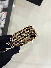 Chanel Cuff Bracelet Metal & Lambskin Golden & Black - 4