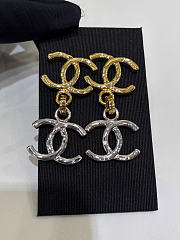 Chanel Pendant Earrings Metal Gold & Silver ABH223 - 6