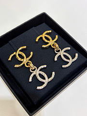 Chanel Pendant Earrings Metal Gold & Silver ABH223 - 3