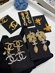 Chanel Pendant Earrings Metal Gold & Silver ABH223 - 2