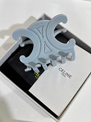 Celine Large Hair Claw in Light Blue - 3