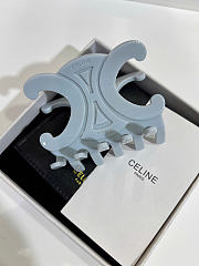 Celine Large Hair Claw in Light Blue - 4