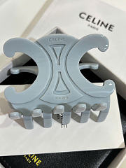 Celine Large Hair Claw in Light Blue - 5