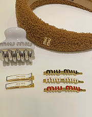 Miumiu Enameled Metal Hair Clip Black/Red/White 5IF146 - 5