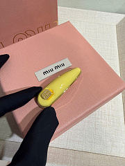 Miumiu Enameled Metal Hair Clip Yellow - 1
