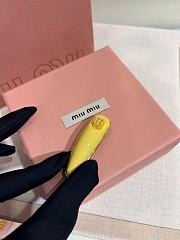 Miumiu Enameled Metal Hair Clip Yellow - 6
