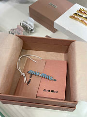 Miumiu Enameled Metal Hair Clip Light Blue 5IF146 - 6