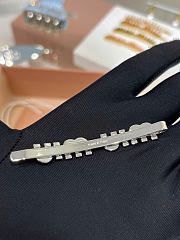 Miumiu Enameled Metal Hair Clip Light Blue 5IF146 - 2