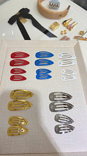 Miumiu Metal Hair Clips Blue (two of set) Small/Large - 5