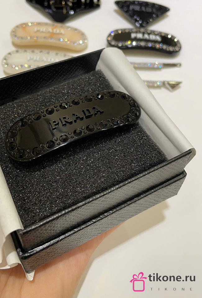 Prada Plex Hair Clip Black 1IF043 - 1