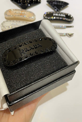 Prada Plex Hair Clip Black 1IF043