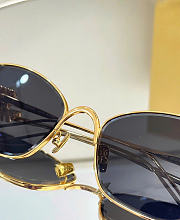 Loewe Anagram Hexagonal Sunglasses Gray Gold LW40115U  - 6