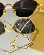 Loewe Anagram Hexagonal Sunglasses Gray Gold LW40115U  - 3