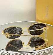 Loewe Anagram Hexagonal Sunglasses Gray Gold LW40115U  - 2