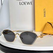 Loewe Anagram Hexagonal Sunglasses Gray Gold LW40115U  - 1