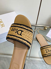 Dioriviera Dior Woven Slide Trench Crocheted Raffia-Effect Technical Fabric - 3