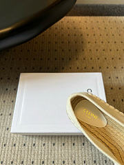 Maison Celine Espadrille In Canvas White - 6