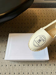 Maison Celine Espadrille In Canvas White - 5