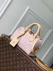 LV Speedy Bandoulière 20 Monogram Emblème Rose Ruban M2A039 - 20.5x13.5x12cm - 1