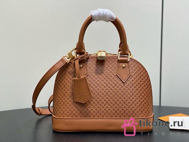LV Alma BB Minigram Calfskin Leather Noisette M29491 - 23.5x17.5x11.5cm - 1