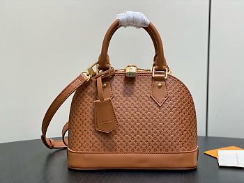 LV Alma BB Minigram Calfskin Leather Noisette M29491 - 23.5x17.5x11.5cm