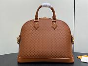 LV Alma MM Soft Minigram Calfskin Leather Noisette M28517 - 37x28x13.5cm - 5