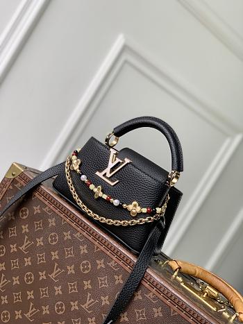 LV Capucines East West Mini Taurillon Leather Black M29443 - 22x12x8cm
