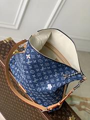 LV Vagabond Hobo Monogram Flowers Denim Blue M27555 - 48x38x14cm - 3